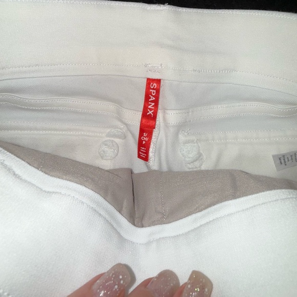 NEW SPANX BRIGHT WHITE Stretch Twill Cropped Wide Leg Pant POCKETS SZ S - Picture 12 of 15